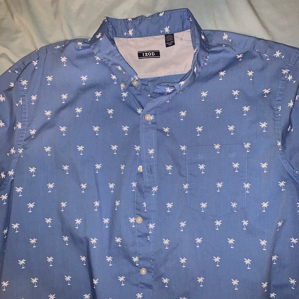 IZOD Men’s 2XL Palm Tree Button Down Shirt